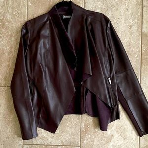 Maroon leather jacket by Bagatelle